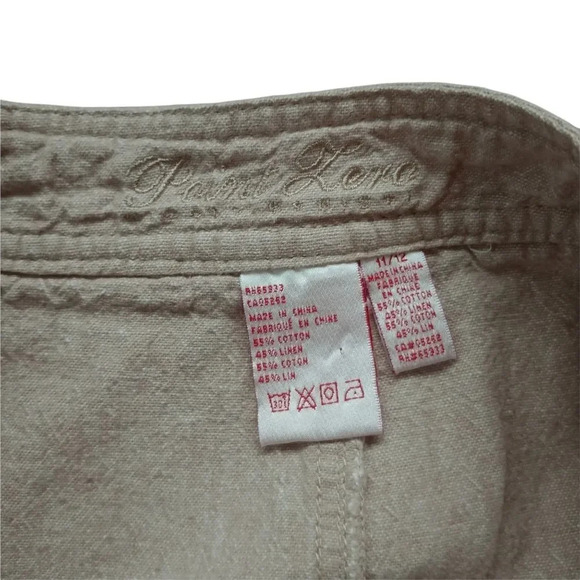 Point Zero A-Line Skirt  Neutral Tan Beige Raw Embroidery 11/12 - Picture 9 of 9